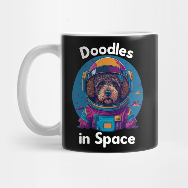 Doodle in Space Graphic Tee Shirt by Silly Pup Creations